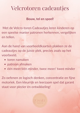 Lesmateriaal Velcrotoren cadeautjes van auteur CreaLi slide 2
