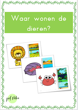 Lesmateriaal Dierenspel van auteur Juf Nika