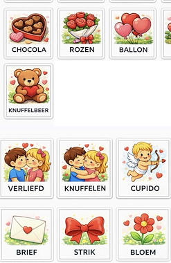 Lesmateriaal Woordkaarten Valentijn + praatplaten van auteur Juf Xante slide 3