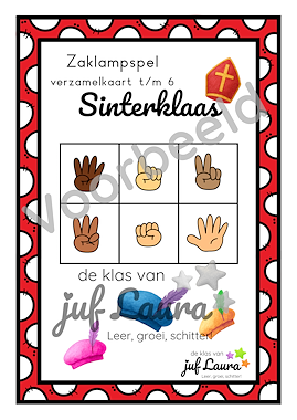 Lesmateriaal Sinterklaas - Zaklampspel - Getalbeelden t/m 10 van auteur De klas van juf Laura slide 3