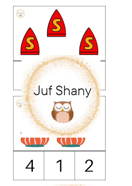 Lesmateriaal Knijpkaarten tellen thema Sint van auteur Juf Shany