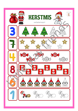 Lesmateriaal Kleur evenveel in thema kerstmis van auteur Little Play Friends slide 3