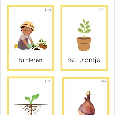 Lesmateriaal Woordkaarten lente van auteur Jufjas slide 2