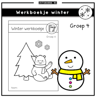 Lesmateriaal Thema winter | Werkboekje groep 4 van auteur Juf Shanna