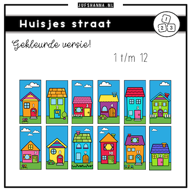 Lesmateriaal Rekenen | Huisjesstraat 1 t/m 12 van auteur Juf Shanna slide 2