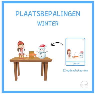 Lesmateriaal plaatsbepalingen - winter van auteur Juf Steffi
