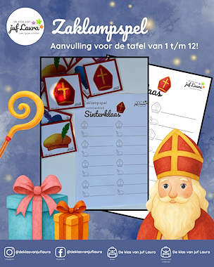Lesmateriaal Sinterklaas - Aanvulling zaklampspel van auteur De klas van juf Laura slide 1