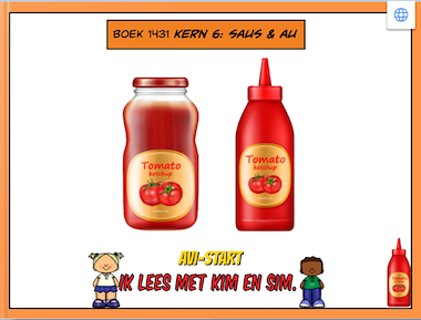 Lesmateriaal Lees met Kim en Sim: Kern 6 saus & au van auteur Gratis leuke leesboekjes