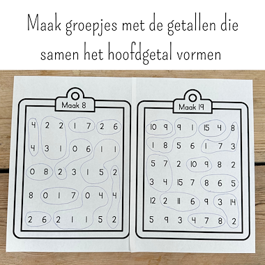 Lesmateriaal Maak... Rekenspel optellen plussommen rekenen tot en met 20 van auteur My Teacher Shares slide 2