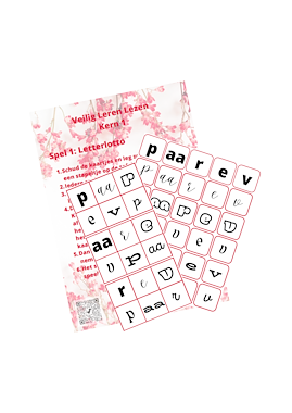 Lesmateriaal VLL - kern 1 - letterlotto/bingo van auteur Peggy Van Rompaey