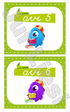 Lesmateriaal Classdojo avi kaartjes  van auteur De monsterklas van Juf Liesl slide 2