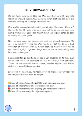 Lesmateriaal Grammatica, kleuren en begrijpen (groep 7-8) van auteur Alexandra Wit slide 2