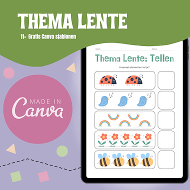 Lesmateriaal thema lente Canva templates/sjablonen van auteur Kelly Meeus slide 3