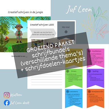 Lesmateriaal Schrijfbundels: GROEIEND PAKKET  van auteur Juf Leen