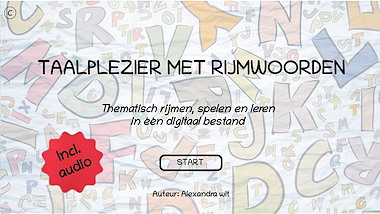 Lesmateriaal Rijmen (interactief bestand) van auteur Alexandra Wit slide 1