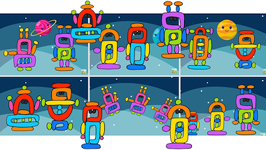 Lesmateriaal robots plasticinekaarten van auteur Little Play Friends slide 3