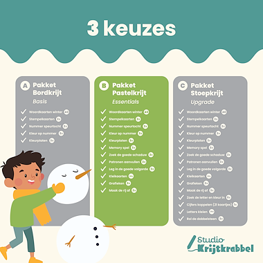 Lesmateriaal Themabundel Winter: Essentials | Werkbladen en Woordkaarten van auteur Studio Krijtkrabbel slide 4