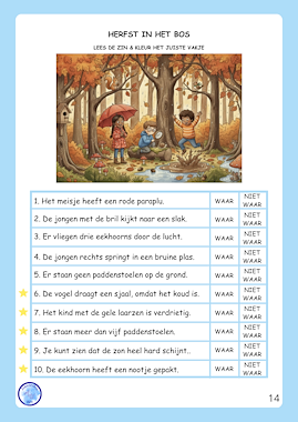 Lesmateriaal Seizoenen: Kijken - Waar of Niet Waar (groep 3-4) van auteur Alexandra Wit slide 2