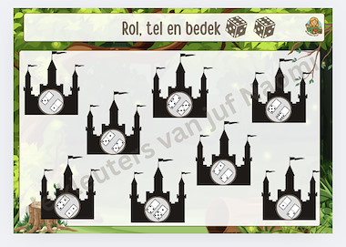 Lesmateriaal Voordeelbundel Rol, tel en bedek in thema Sprookjes/ KBW van auteur De kleuters van juf Naomi slide 3