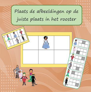 Lesmateriaal Plaats alles op de juiste plaats in het rooster van auteur Jabbedabbedoe