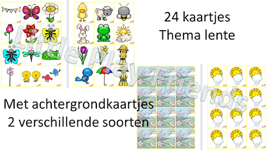 Lesmateriaal memory - lente van auteur Little Play Friends slide 2
