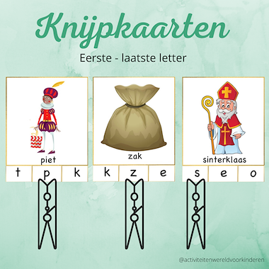 Lesmateriaal Sinterklaas - Wat is de eerste/laatste letter van auteur Nanny Melissa slide 1
