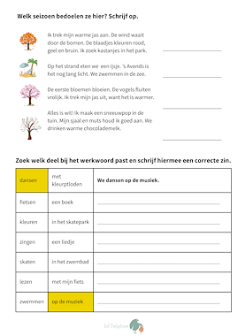 Lesmateriaal Toets/ herhaling taalkanjers AN themabundel 8: vrije tijd van auteur ondersteuner Delphine slide 4