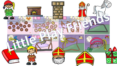 Lesmateriaal Plasticinekaarten sinterklaas van auteur Little Play Friends slide 4
