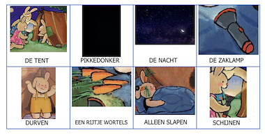 Lesmateriaal Woordkaarten licht en donker  van auteur JufTine