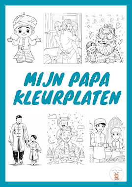 Lesmateriaal kleurplaten - mijn papa van auteur Little Play Friends slide 2