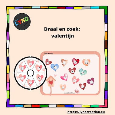Lesmateriaal Draai en zoek het juiste hartje. van auteur LYND slide 1