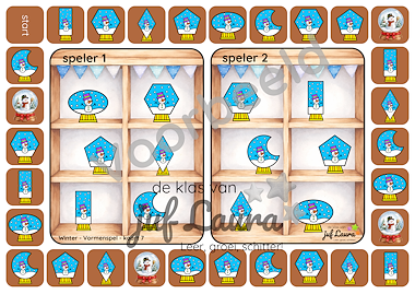 Lesmateriaal Winter - Vormenspel  van auteur De klas van juf Laura slide 3