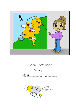Lesmateriaal Werkboekje groep 2 thema het weer van auteur Juf Monique