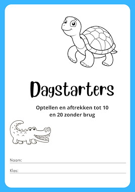 Lesmateriaal Dagstarters optellen en aftrekken tot 20 zonder brug van auteur Speelwijs slide 1