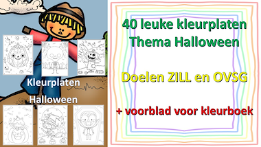 Lesmateriaal Halloween - kleurplaten van auteur Little Play Friends