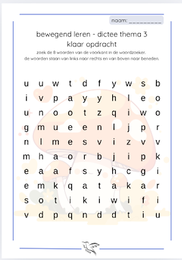 Lesmateriaal lijn 3 thema 3 - visueel dictee 1 van auteur Juf Kitty B slide 3