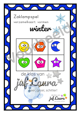 Lesmateriaal Winter - Zaklampspel - Vormen van auteur De klas van juf Laura slide 2