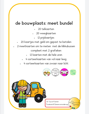 Lesmateriaal De bouwplaats : meet bundel van auteur JufJoyceKuenen slide 4
