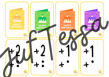 Lesmateriaal kaartenspel kleuters Jarig zijn van auteur Juf Tessa slide 4