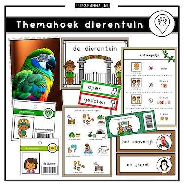 Lesmateriaal Thema dierentuin | Themahoek van auteur Juf Shanna slide 2