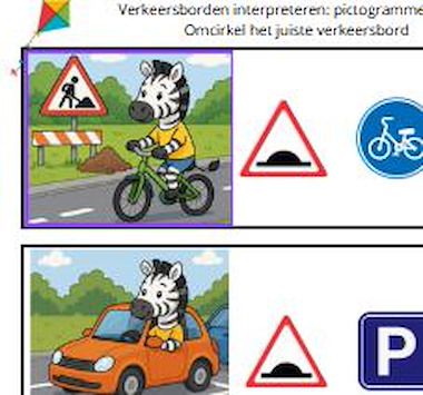 Duid het juiste verkeersbord aan