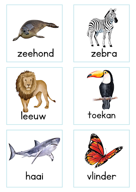 Lesmateriaal klap het woord - dierentuin van auteur Kleuterjuf_Daphne