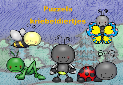 Lesmateriaal puzzels thema kriebeldiertjes van auteur Little Play Friends