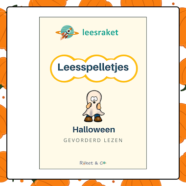 Lesmateriaal Leesspelletjes Halloween AVI E5 en hoger van auteur Raket en Co