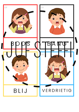 Lesmateriaal woordkaarten - het Kleurenmonster van auteur Juf Steffi slide 2