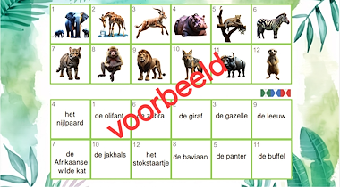 Lesmateriaal Thema wilde dieren / safari van auteur juf tallie slide 4