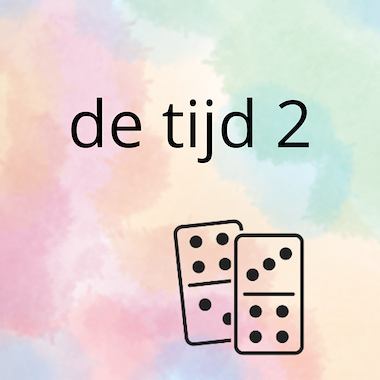 Lesmateriaal AN - de tijd (deel 2) - spel 3: domino/leesrups van auteur Peggy Van Rompaey