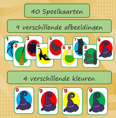 Lesmateriaal Heksen UNO kaartspel van auteur Jabbedabbedoe slide 2