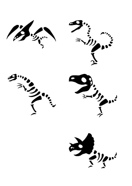 Lesmateriaal Simpele dino iconen van auteur Little Red Studio slide 1