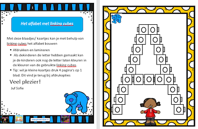 Lesmateriaal alfabet linking cubes van auteur Juf Sofie